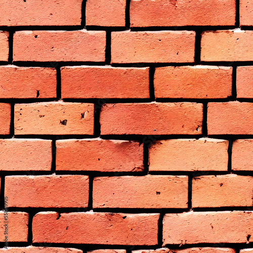 Realistic Repeating Brick Wall Pattern (Seamless Repeating Tiling Pattern) (AI)