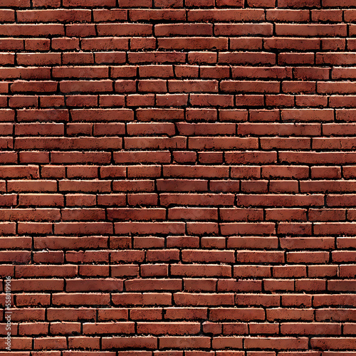 Realistic Repeating Brick Wall Pattern (Seamless Repeating Tiling Pattern) (AI)