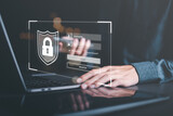 Cybersecurity Management with Online Authentication Technology Businessmen use smart phone log in with encryption,and through authorization and authentication from the database,verify your privacy