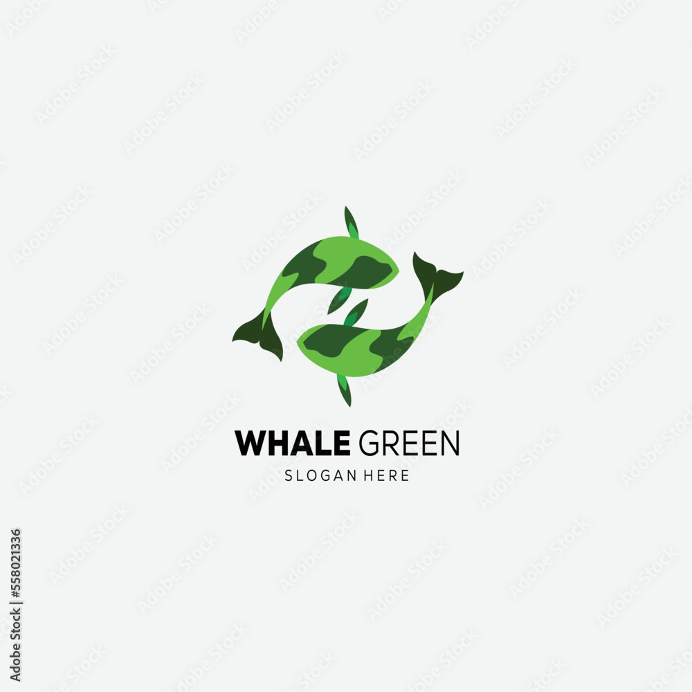Fototapeta premium whale color illustration logo template