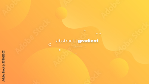 Abstract Modern Background with Motion Wave Lines Element and Yellow Orange Gradient Color
