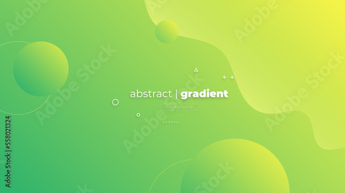 Abstract Modern Background with Motion Wave Lines Element and Yellow Green Gradient Color