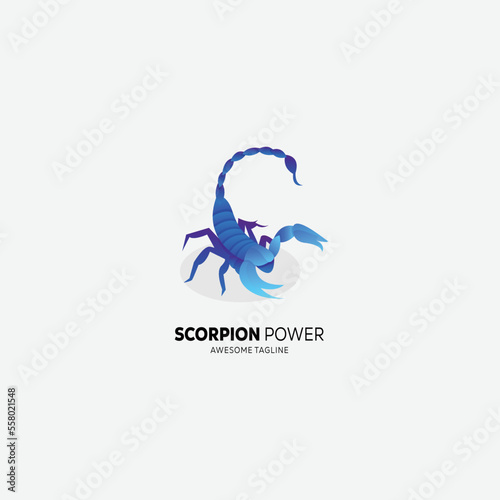 scorpion design gradient colorful icon vector