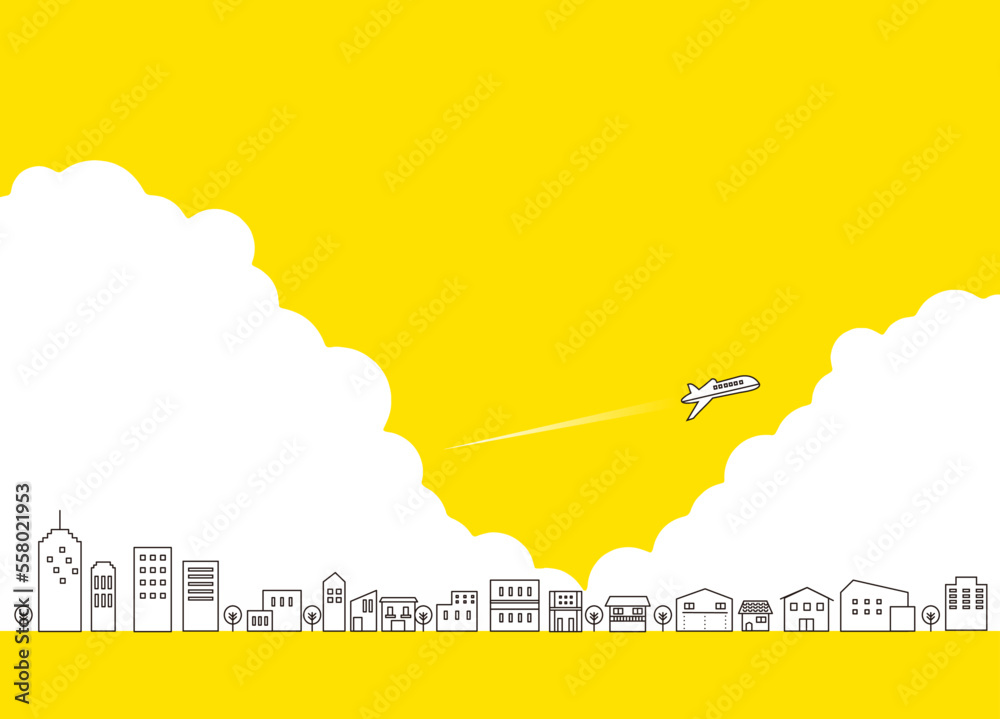 Obraz premium 街並み背景素材