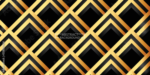 abstract background of squares with gradient gold and black colors with space for design