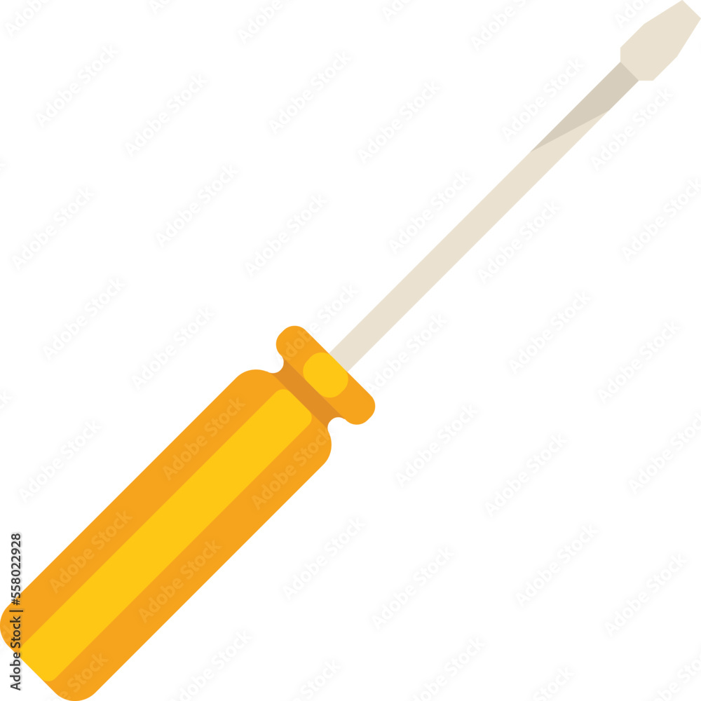 Fototapeta premium Screwdriver icon flat vector. Screw tool. Driver head isolated