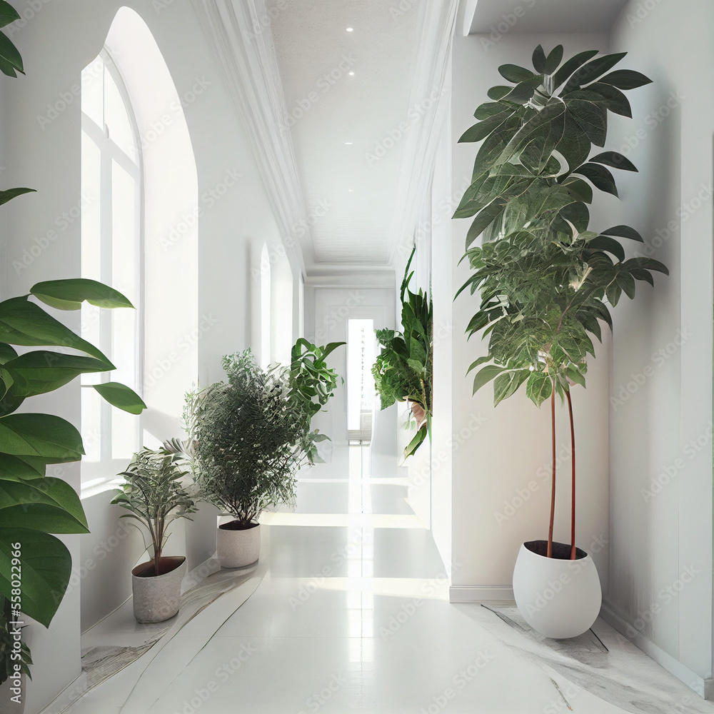 Bright entrance to a luxury home.
