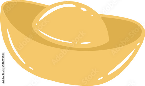 Chinese ingot illustration