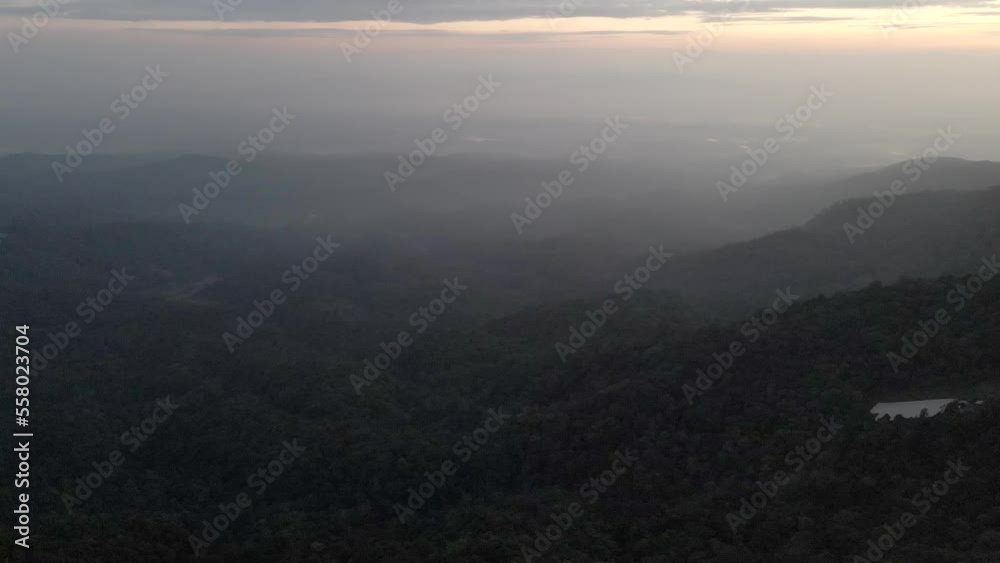 Foggy forest in the middle of mountains in Northern Thailand. Foggy forest in the middle of mountains in Northern Thailand.