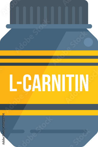 Nutrition supplement icon flat vector. Sport protein. Food pack isolated