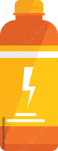 Whey bottle icon flat vector. Sport protein. Food gym isolated