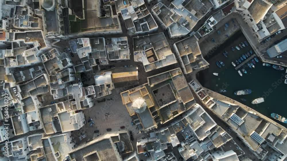 Aerial view of Monopoli old town, Bari, Puglia, Italy. Aerial view of Monopoli old town, Bari, Puglia, Italy.