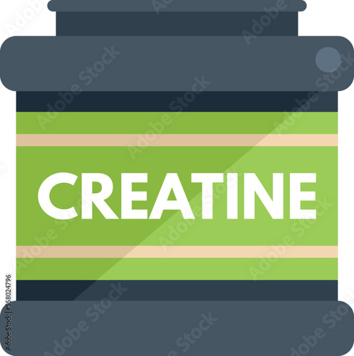 Protein energy icon flat vector. Sport nutrition. Gym food isolated