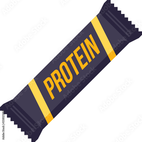 Protein energy icon flat vector. Sport nutrition. Gym food isolated