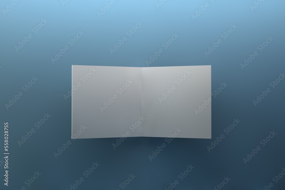 Blank tri fold brochure template for mock up and presentation design. 3d render illustration. Blank tri fold brochure template for mock up and presentation design. 3d render illustration.