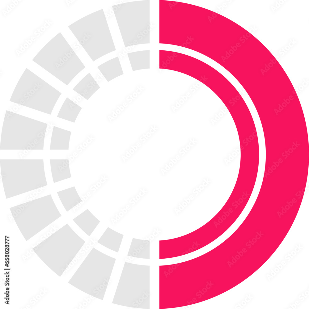 Circle Pie Chart Percentage Infographic Element