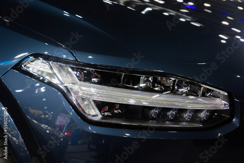 Projector headlights are LED lights for new cars © the_akg