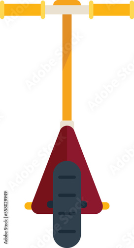 Electric scooter icon flat vector. Kick transport. Bike charge isolated
