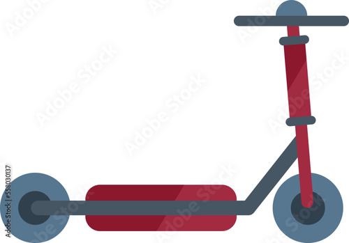 Electric scooter wheel icon flat vector. Kick transport. Eco trotinette isolated