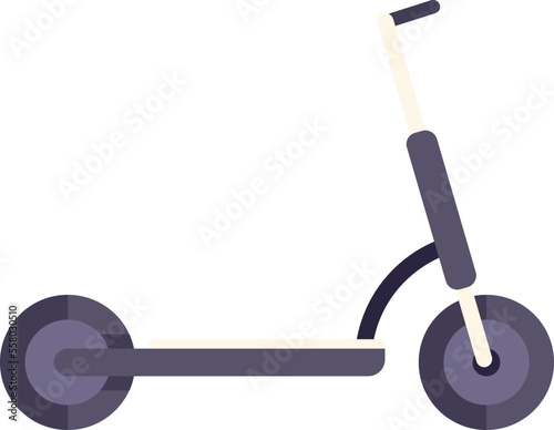 Electric scooter rider icon flat vector. Eco transport. Bike trotinette isolated