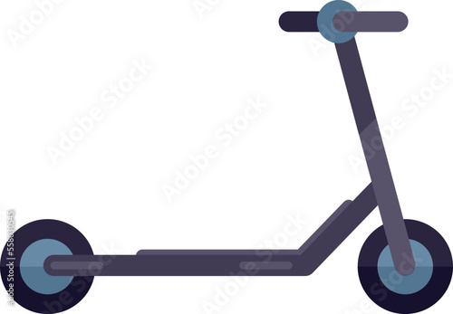 Child electric scooter icon flat vector. Bike transport. Charge trotinette isolated