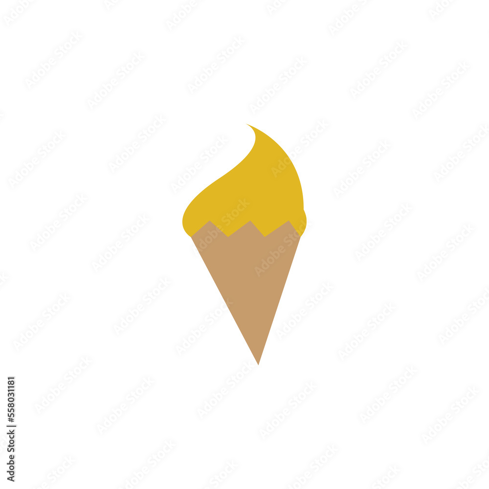 Ice cream cone Icon Isolated On White Background Ice cream cone Icon Isolated On White Background