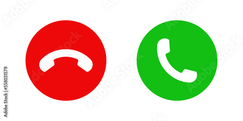 Phone call icon accept and decline