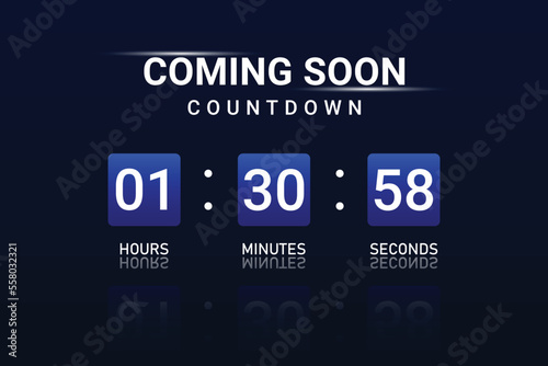 Coming Soon time Countdown banner design.