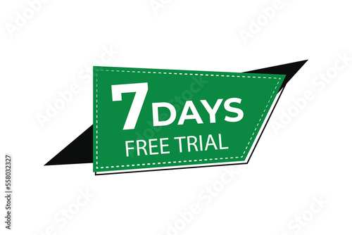 7 Days Free Trial Vector design.