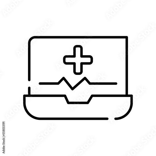 pulse rate line icon