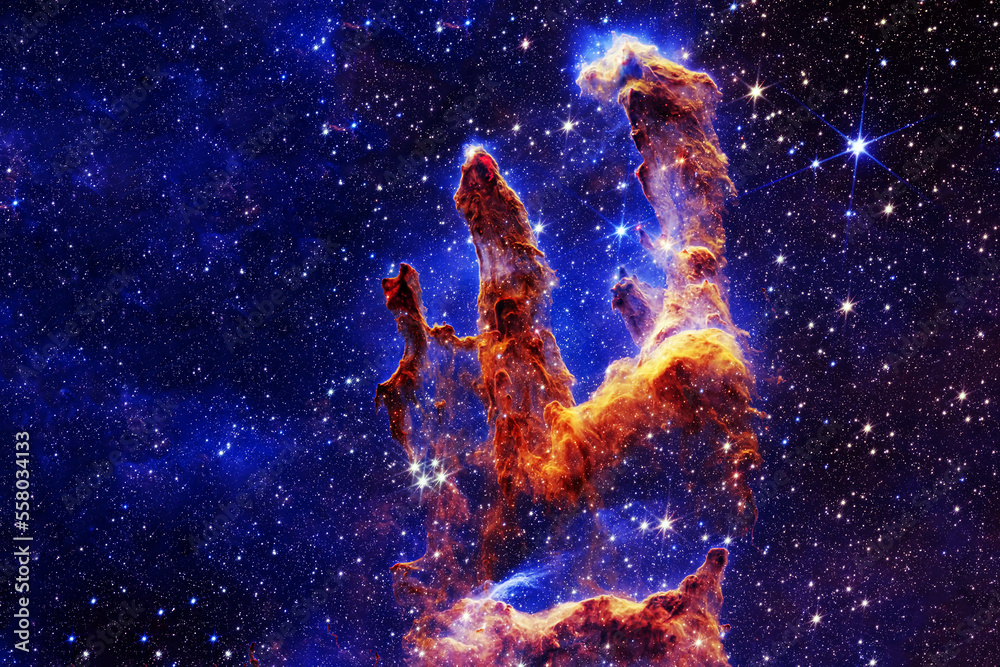 A beautiful galaxy with an unusual shape. Elements of this image furnished by NASA A beautiful galaxy with an unusual shape. Elements of this image furnished by NASA