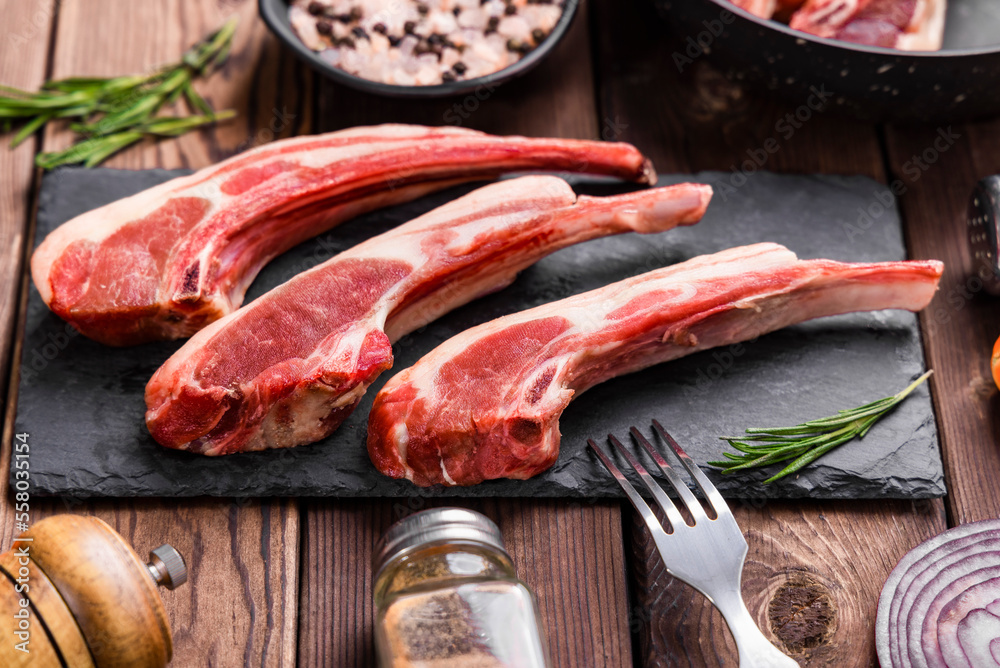 Fresh delicacy Tomahawk lamb chops Fresh delicacy Tomahawk lamb chops