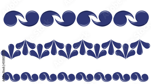 diseños de talavera en blanco y azul tradicional vectores 
