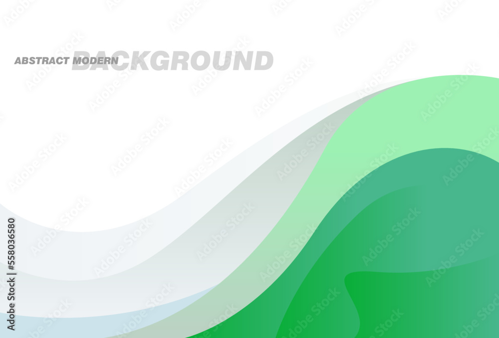 vector abstract green waves background 