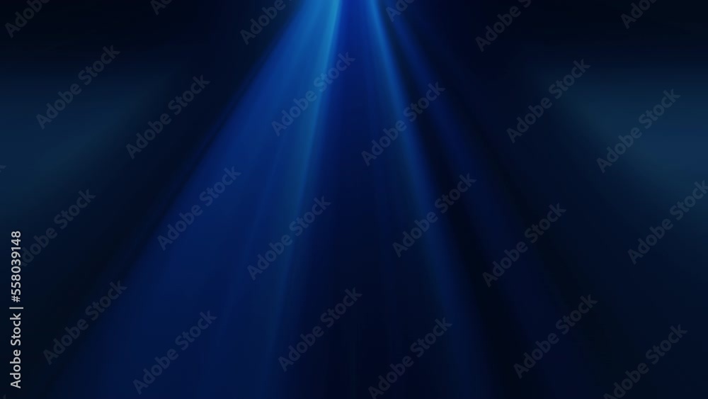 Loop top center blue optical lens flare shine rays transition abstract background. 4K beautiful blue spotlight effects moving on top center. Loop top center blue optical lens flare shine rays transition abstract background. 4K beautiful blue spotlight effects moving on top center.