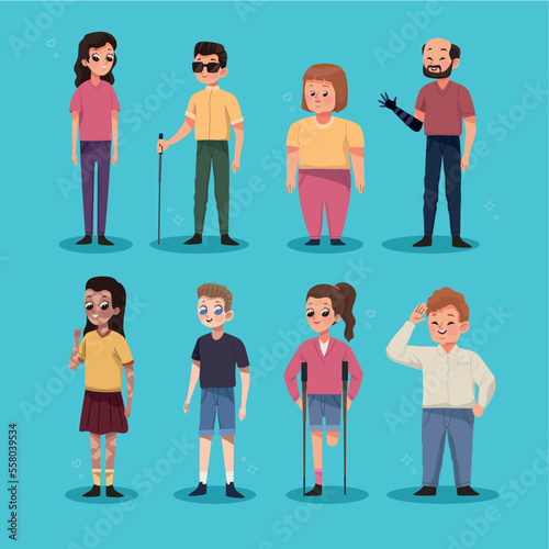 eight disability persons