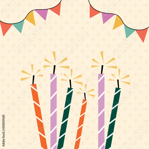 birthday garlands and candles