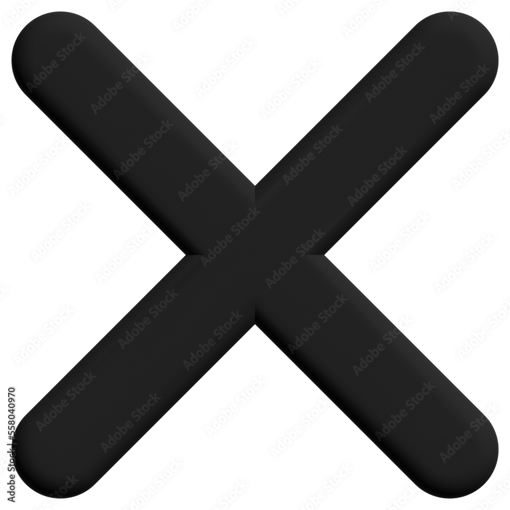 Obraz premium cross sign icon