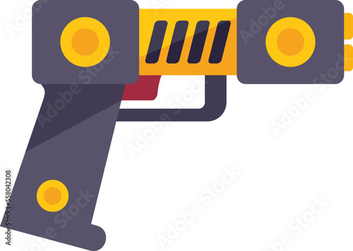Taser gun icon flat vector. Police tazer. Defense weapon isolated