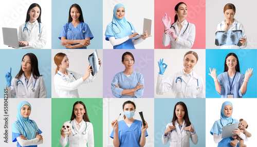 Group of different female d...
