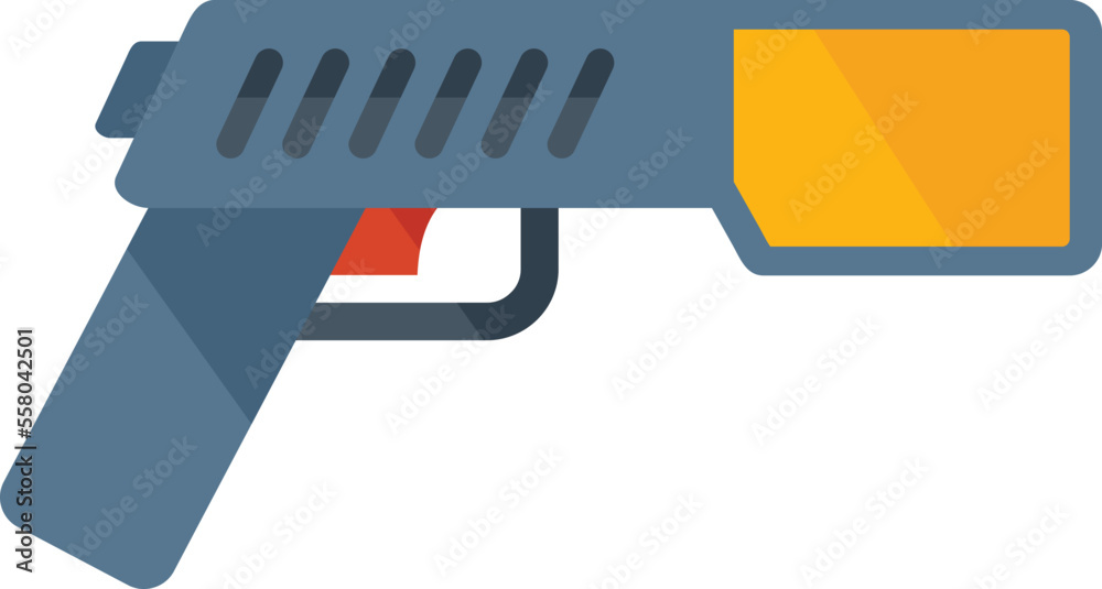 Defense taser icon flat vector. Gun stun. Police tazer isolated
