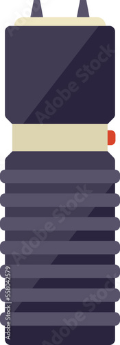 Taser electroshock icon flat vector. Tazer police. Weapon shock isolated