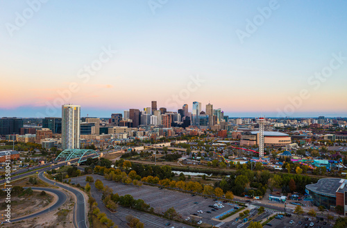 Aerial View of Denver, Colorado at Sunset © Jacob
