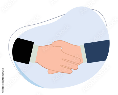 handshake icon. businessman shaking hands. illustration of a man's hand shaking hands