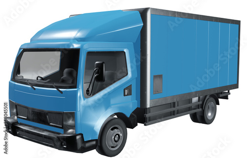 Blue truck high quality 3d render