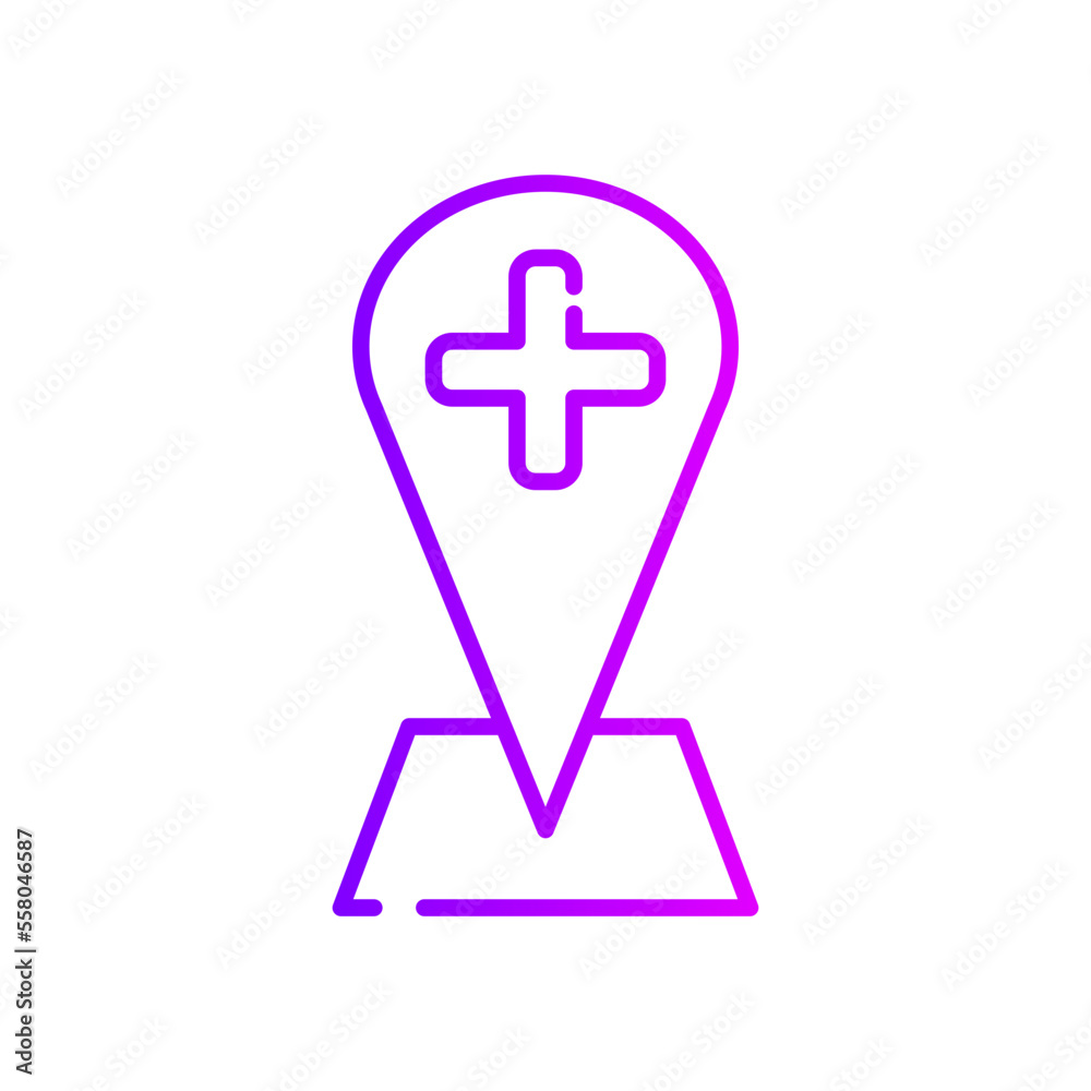 Fototapeta premium location gradient icon