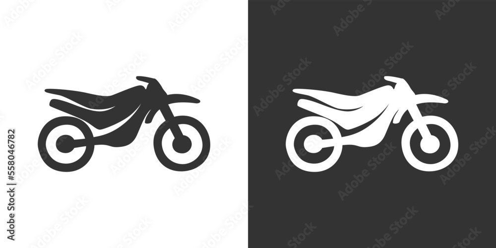 Fototapeta premium Motorcyle icon. Kind of motorcycle from moped, scooter, roadster, sports, cruiser, touring, scrambler, trial bike, and chopper.