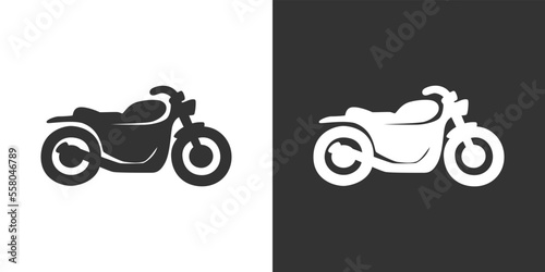 Motorcyle icon. Kind of motorcycle from moped, scooter, roadster, sports, cruiser, touring, scrambler, trial bike, and chopper.