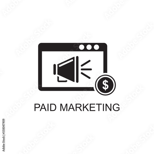 paid marketing icon , advertising icon