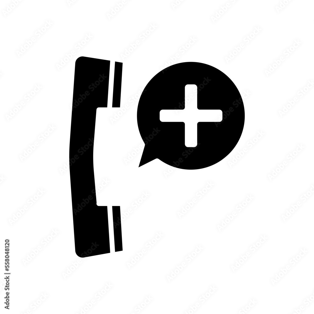 Obraz premium emergency call glyph icon